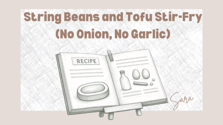 String Beans and Tofu Stir-Fry (No Onion, No Garlic)